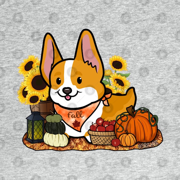 Fall Corgi by SPufferARTs